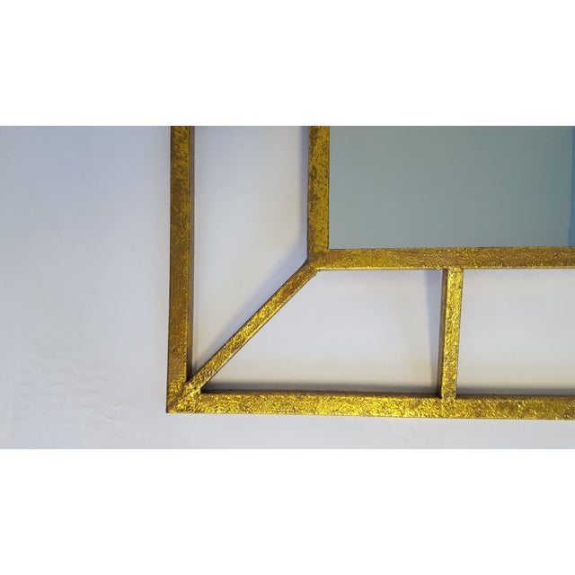 Transitional Gold Metai Mirror | Chairish
