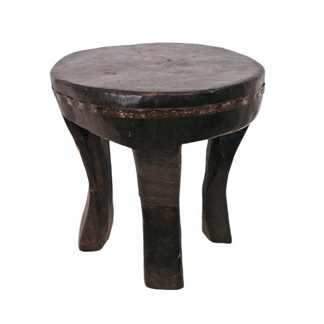 Mid 20th Century Vintage Naga Wood Stool For Sale - Image 5 of 5