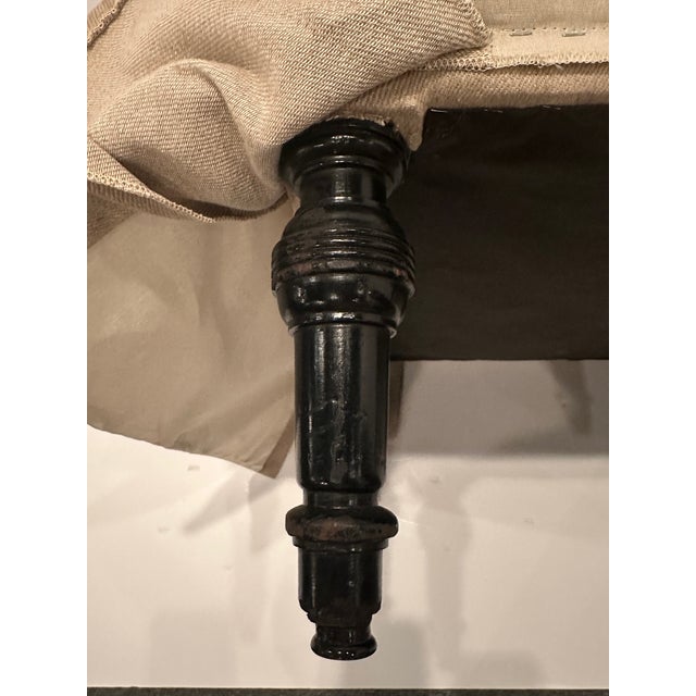 Textile Billy Baldwin Style Linen Upholstered Slipper Chair For Sale - Image 7 of 8