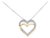14K Yellow Gold Plated Sterling Silver 1.00 Cttw Diamond Double Heart Pendant Necklace For Sale