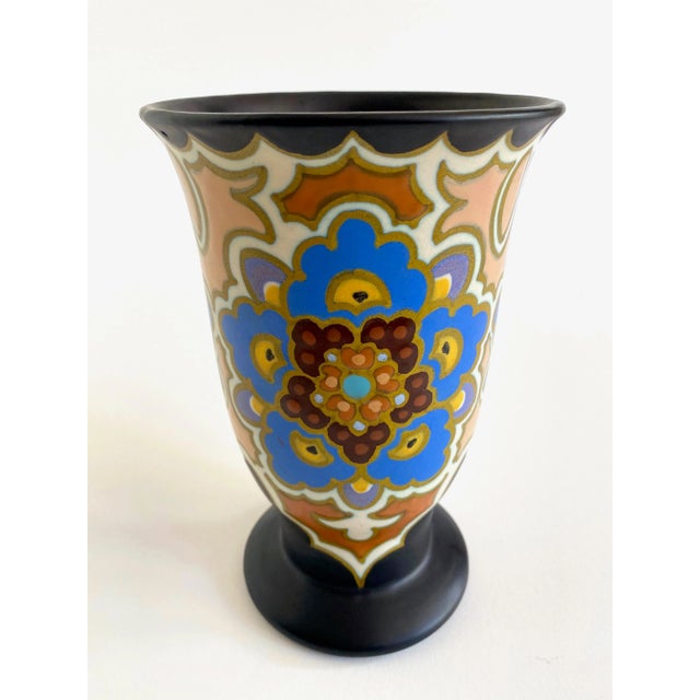 Gouda Holland Vintage 1920's Art Nouveau Hand Painted Floral