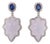 Chalcedony, Sapphire and Diamond Platinum Drop Earrings - Fei Liu, Pair For Sale