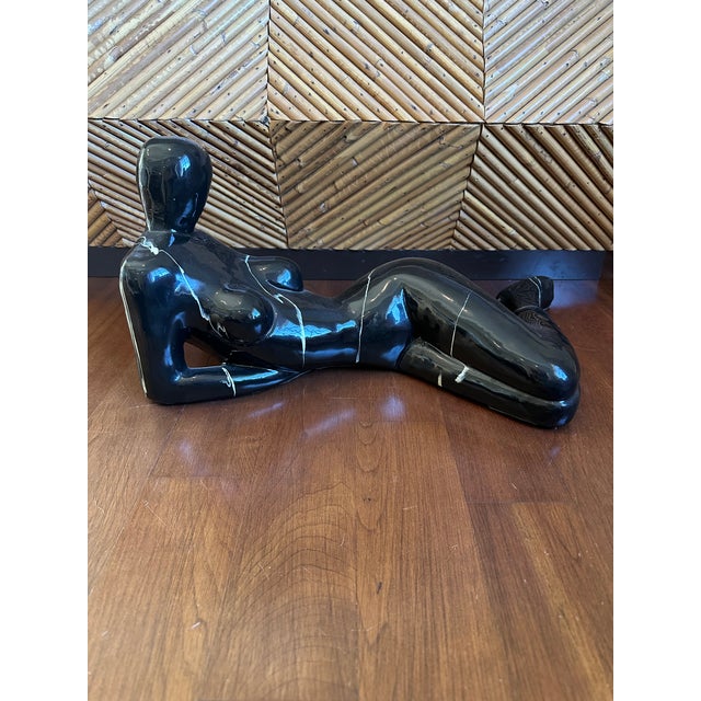 1970s Large 19.5” Modernist Reclining Woman Sculpture For Sale - Image 13 of 14