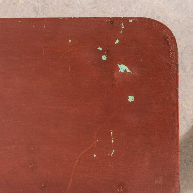 Vintage French Rectangular Metal Folding Dining Table, 1950s For Sale - Image 4 of 7