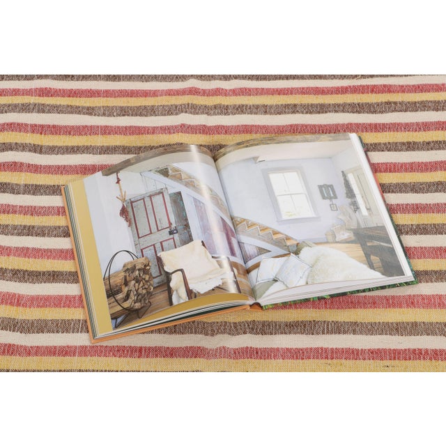 Ivory Vintage Panelled Kilim Wool Rug With Stripes by Rug & Kilim, 1950-1959 For Sale - Image 8 of 9