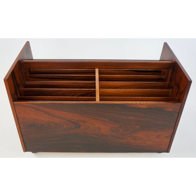 Mid 20th Century Rolf Hesland for Bruksbo Brazilian Rosewood Lp Record Caddy/Magazine Rack For Sale In Miami - Image 6 of 10