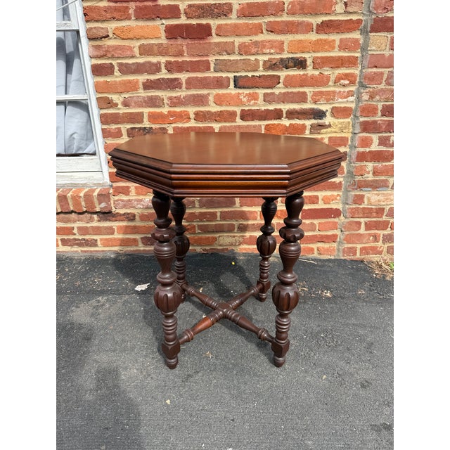 Early 20th Century Vintage Renaissance Style Octagonal Side Table For Sale - Image 5 of 17