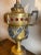 Late 19th Century Gilt Metal Urns With Jewels and Swags Table Lamps - a Pair For Sale - Image 5 of 11