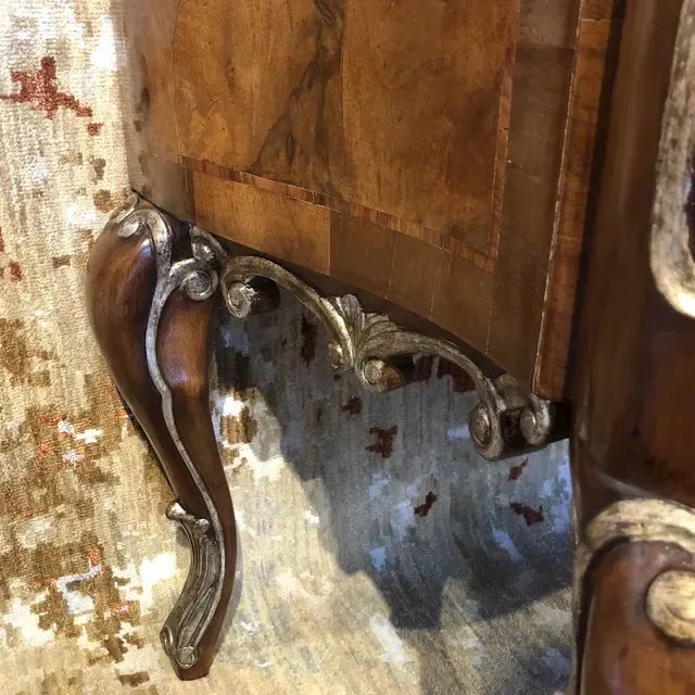 Wood 1990s Italian Shaped Server With Two Doors and Three Drawers For Sale - Image 7 of 13