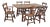 Vintage Cushman Style Solid Wood Maple Drop-Leaf Dining Table & 6 Chairs Set For Sale