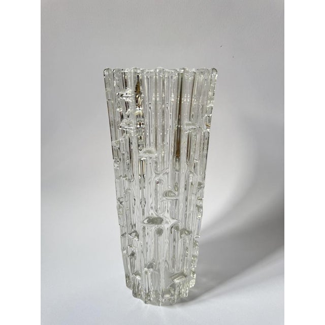 Czech Brutalist Pressed Glass Tetris Vase by František Vízner for Rudolfova Huť, 1970s For Sale - Image 10 of 10