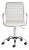 Contemporary Upholstered Swivel Desk Chair in White For Sale