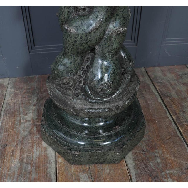Italian Serpentine Marble Pedestal, 1880s, Set of 4 For Sale - Image 9 of 18