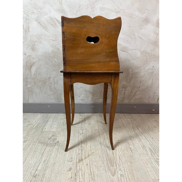Small Louis XV Wooden Bedside Table, 1950s For Sale - Image 4 of 13