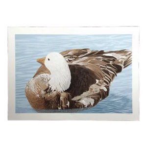 1980s Dallas John "Blue Goose" Hand Signed Limited Edition Artwork Serigraph