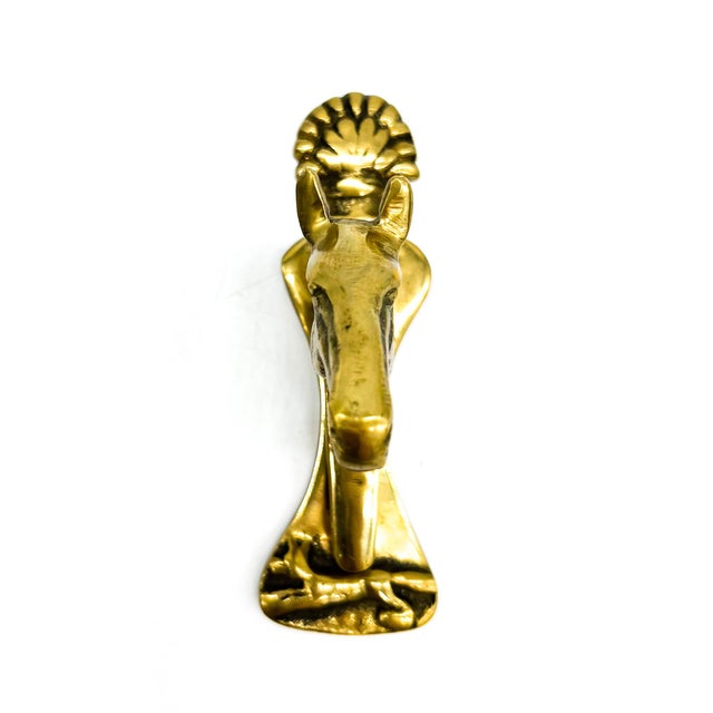 Vintage Brass Horse Head Door Knocker – Equestrian / English Country Style For Sale - Image 10 of 11