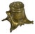 Art Nouveau Jennings Bros. Ormolu Inkwell with Milk Glass Insert For Sale