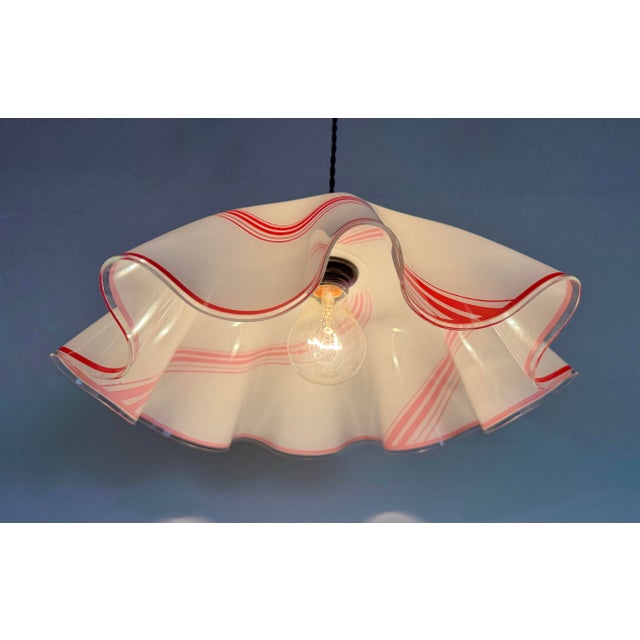 Vintage Glass Ceiling Light, 1970s For Sale - Image 17 of 18