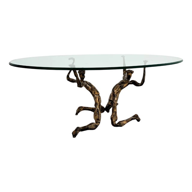 Brutalist Trinidad Coffee Table in Bronze by Salvino Marsura, 1960 For Sale