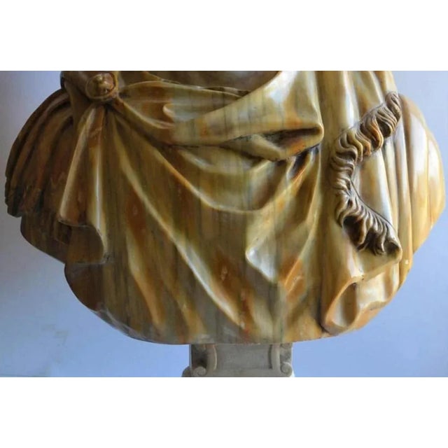 End 19th Century Italian Bust Antonino Pio in Carrara Marble For Sale - Image 4 of 7