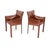 Vintage Italian Leather Armchairs by Enrico Pellizzoni, 1980, Set of 2 For Sale - Image 4 of 11