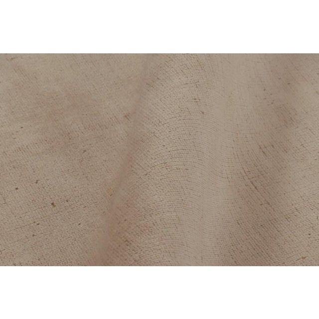 Textile Rug & Kilim’s Modern Textural Extra-Long Runner Rug in Cream Tones For Sale - Image 7 of 9