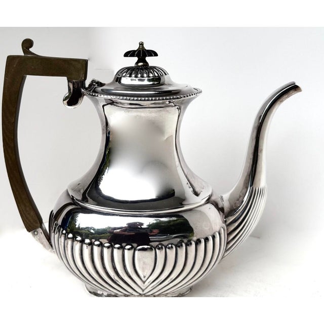Victorian Classic Fine Quality Silver Plated (7) Piece Tea Service England C1890 For Sale - Image 4 of 18