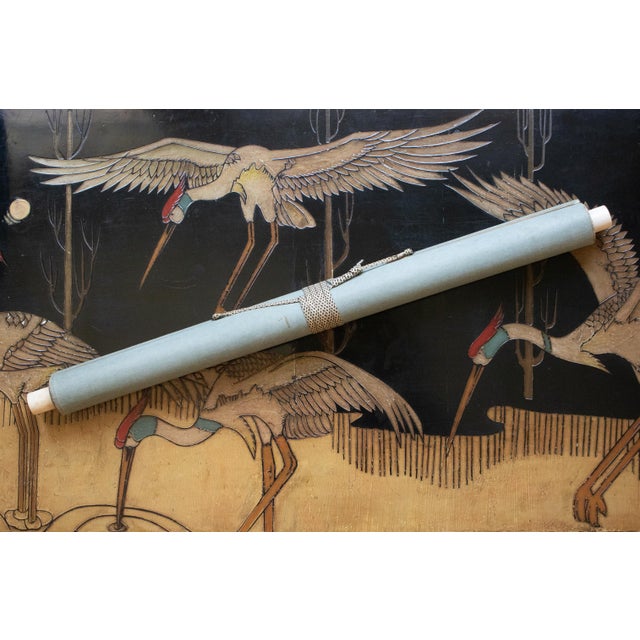 XL "Samurai" by Kogyoku, Meiji Era Japanese Silk Scroll Painting For Sale - Image 16 of 18