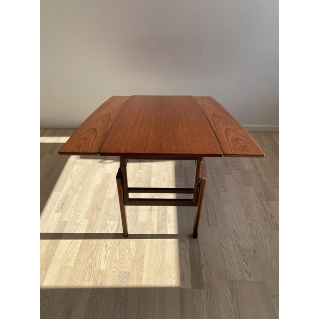 Danish Teak Drop-Leaf Københavnerbord Table, Denmark, 1960s For Sale - Image 13 of 18