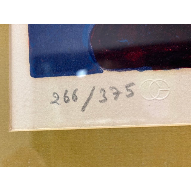 1970s Guy Charon Tulipes Au Pot d'Etain Lithograph 266/375 - Framed For Sale - Image 4 of 8