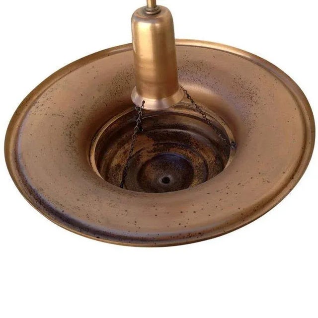 Streamline Machine Age Copper Tiered Disk Saucer Ceiling Hanging Pendant For Sale In Los Angeles - Image 6 of 7