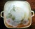 Figurative Beautiful Antique Fine Porcelain Floral Square Dish With Double Handles For Sale - Image 3 of 8