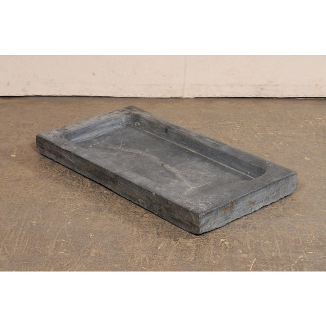 19th Century Spanish Rustic Grey Stone Basin Sink-- For Outdoor Use For Sale - Image 4 of 11