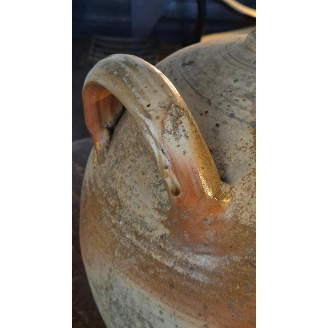 Ceramic Vintage French Olive Oil Jar, South of France, 1890s For Sale - Image 7 of 11