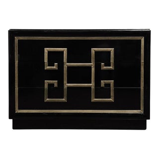 Mid-Century Modernist "Mandarin" Black Lacquer Low Chest by Kittinger For Sale