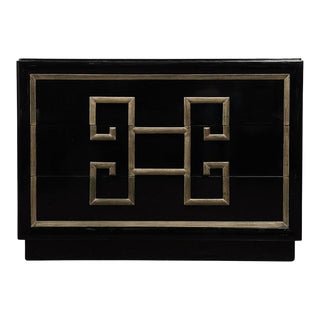 Mid-Century Modernist "Mandarin" Black Lacquer Low Chest by Kittinger For Sale