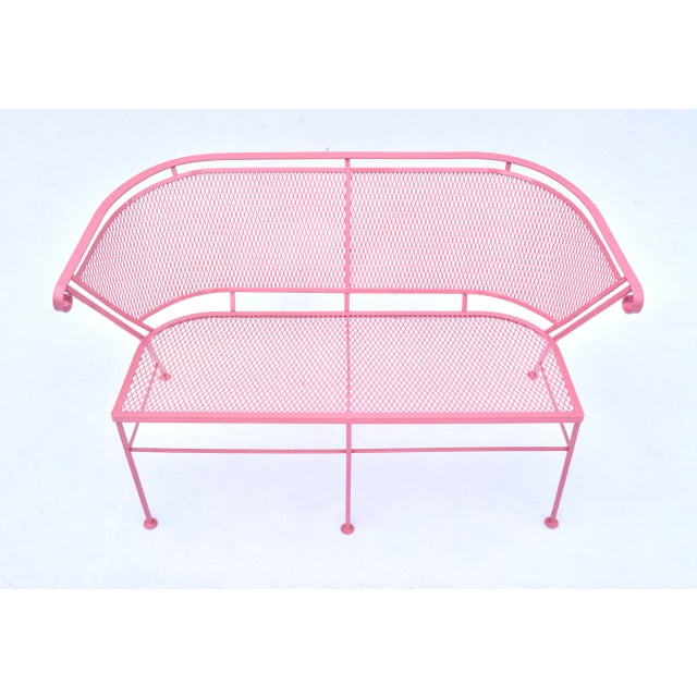 Mid-Century Modern Mid-Century Modern Settee by Salterini, Flamingo Pink, Usa, 1960s For Sale - Image 3 of 10