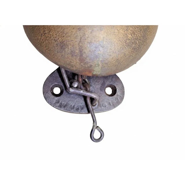 Metal Antique 1800s Cast Iron Pull Bell — Victorian Fire, Boxing, or Trolley Bell (3.75") For Sale - Image 7 of 7