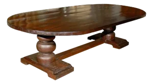 Oval Dining Room Trestle Table