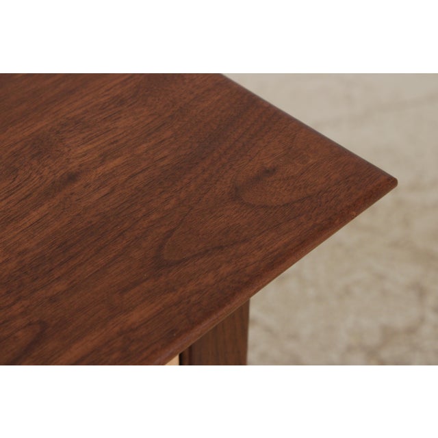 Pair of Studio Crafted Tiger Maple & Walnut Nightstands For Sale - Image 10 of 14