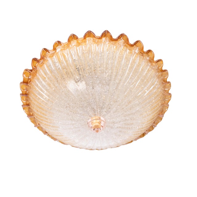 Mid-Century Flush Mount attributed to Barovier & Toso, Italy, 1970s For Sale - Image 11 of 11