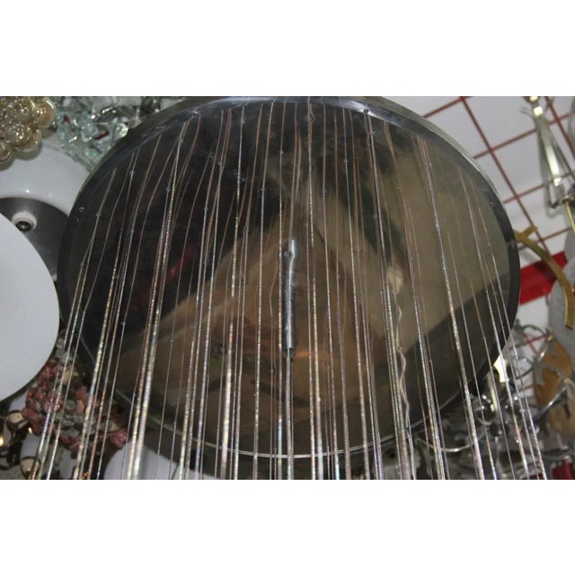 Steel & Glass Waterfall Ceiling Lamp, 1970s For Sale - Image 4 of 18