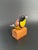 Late 20th Century Folk Art Wood Oriole Bird on Stand For Sale - Image 5 of 11