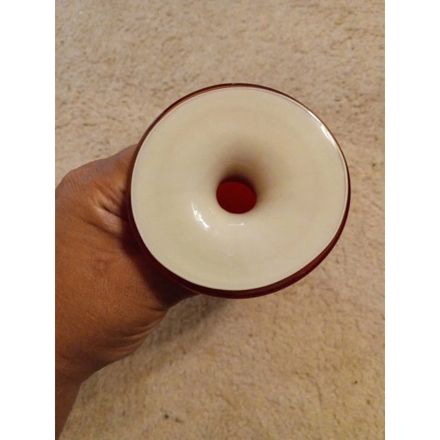 1980s Cristalleria Stile Dçrte Murano Art Glass Vase From Italy For Sale - Image 4 of 6