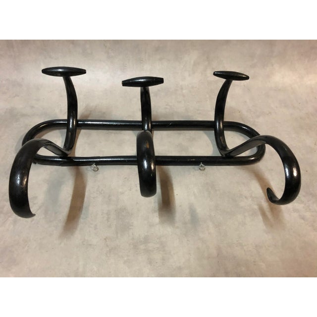 Wood Antique Model S3 Black Bentwood Coat Rack by Thonet For Sale - Image 7 of 9