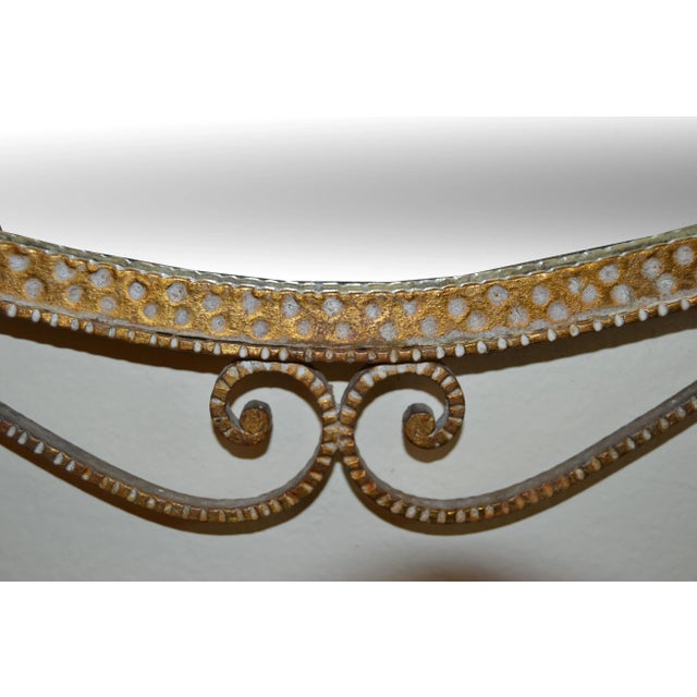 Goldenrod Pier Luigi Colli Art Deco Style Italian Gilt Wrought Iron Wall Mirror For Sale - Image 8 of 10