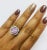 Metal 1.51 Carat Pink Sapphire Diamond 14 Karat White Gold Ring, Size 6.5 For Sale - Image 7 of 7