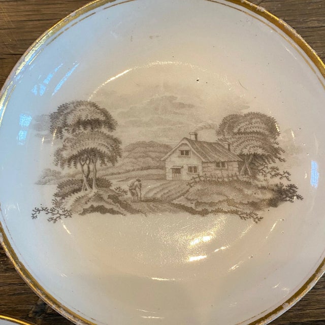 1810 British Set of 7 English Regency Thomas Wolfe and Spode Hand Gilded Bowls For Sale - Image 9 of 10