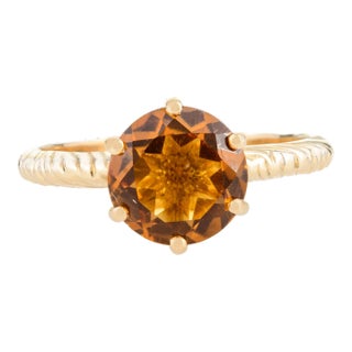 Cocktail Citrine Ring Size 7 For Sale