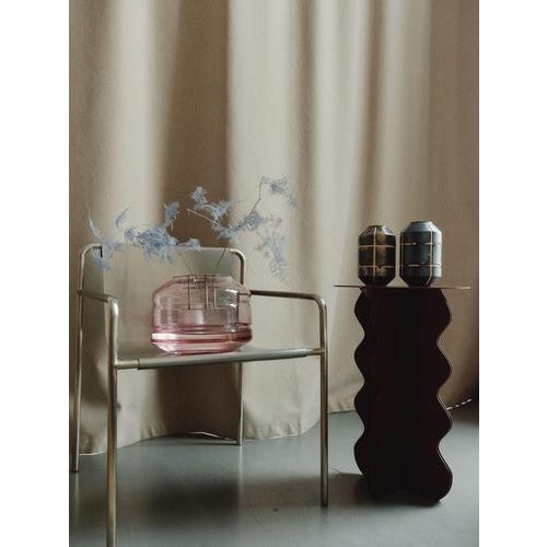 Navazi Decoration Vase in Scorched Coal Ceramic and Stainless Steel by Svitanok For Sale - Image 6 of 9